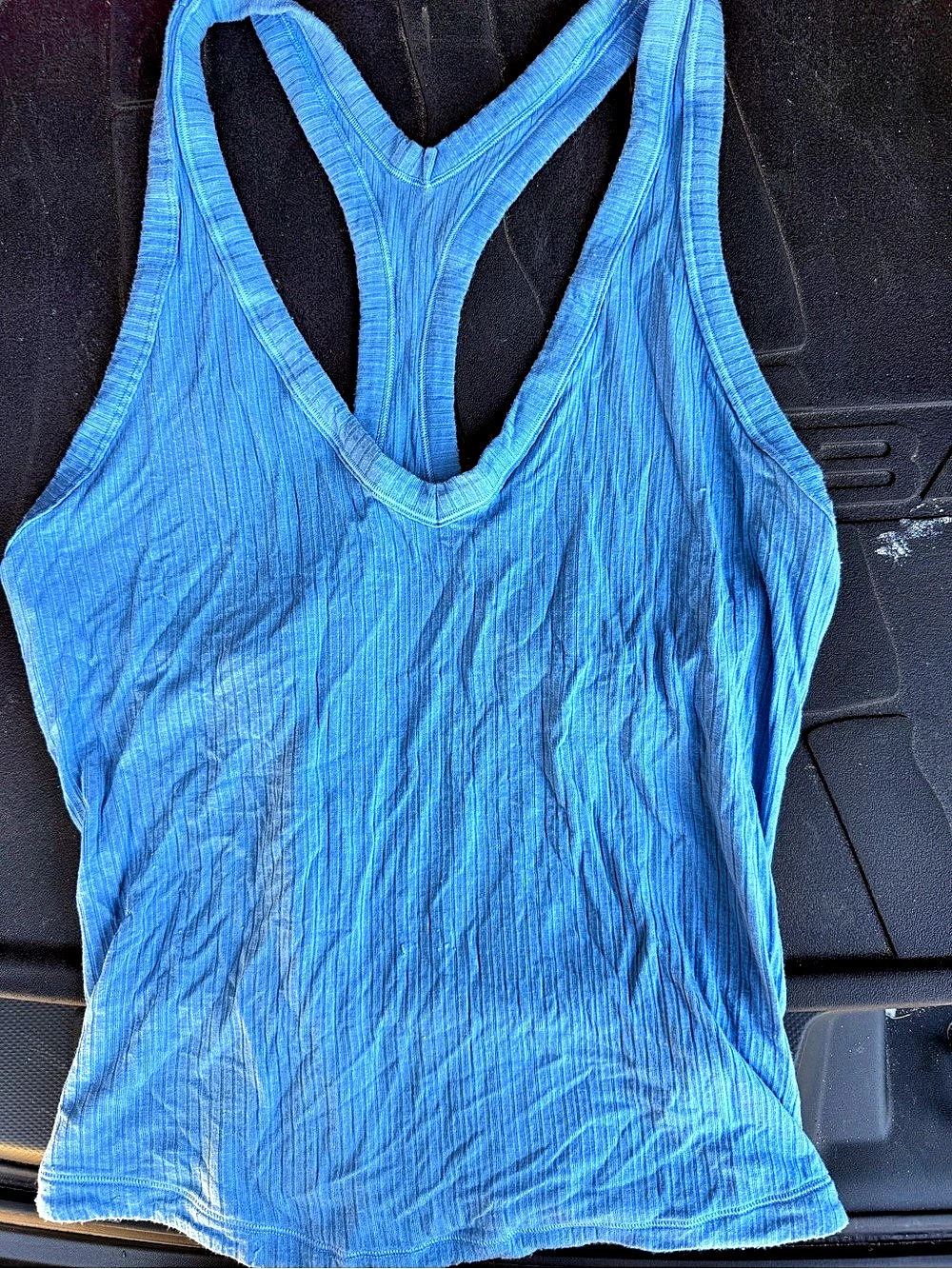 Athleta Signature Rib Tank Blue Medium